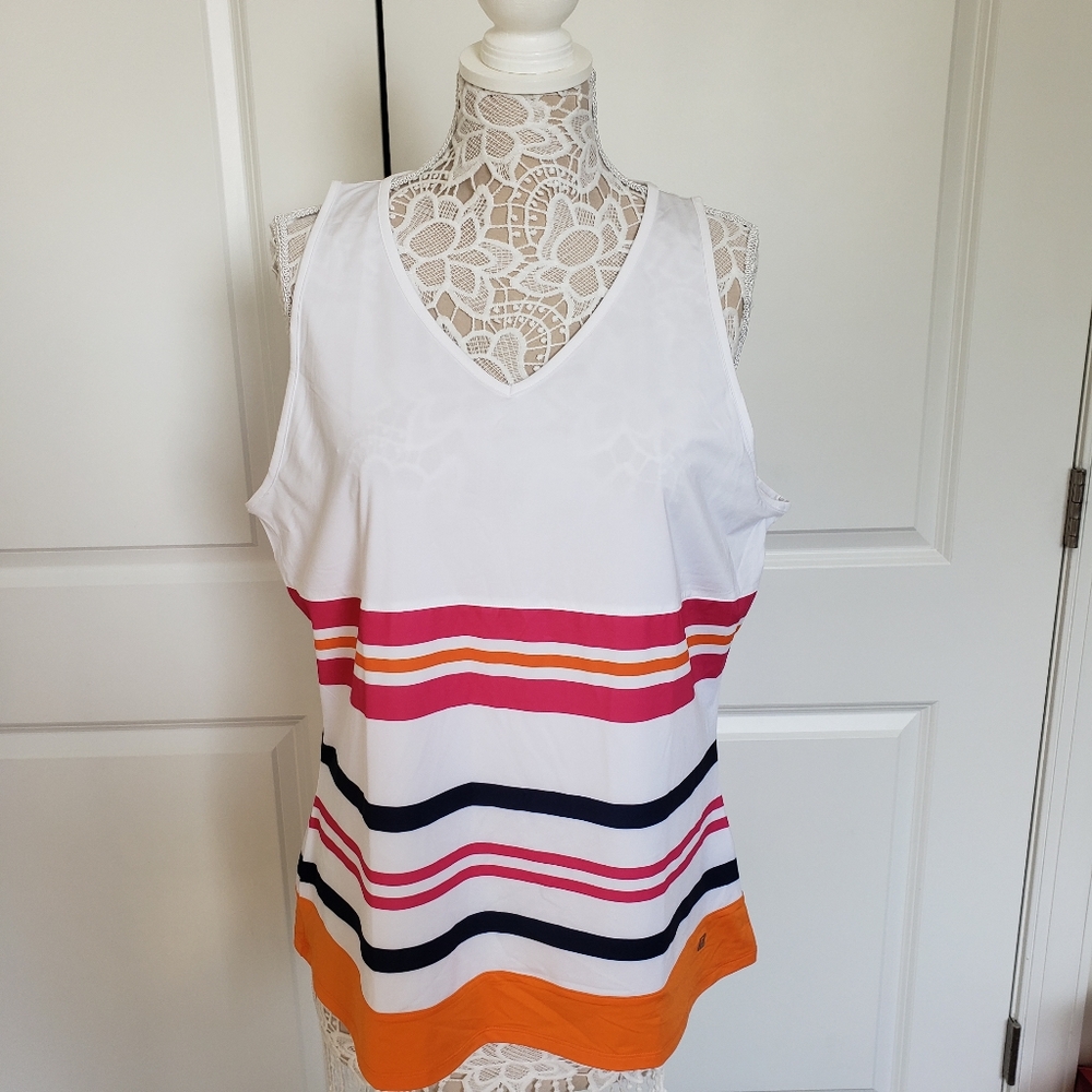 Brand new w/ tags Fila striped tank, size XXL.